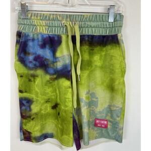 Juicy‎ Couture Cozy core Plush comfy Tie Dye Velour Shorts Vibrant Colors Size S